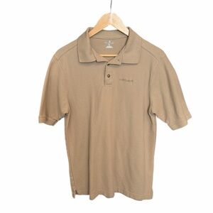Carhartt short sleeve polo size medium tan khaki preppy classic outdoors work